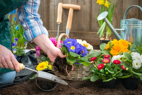 Seasonal garden care activities in Covent Garden